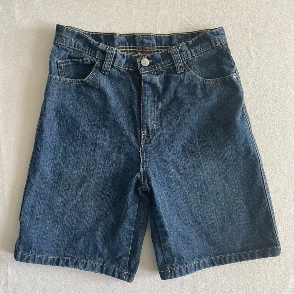 Denim Jean Shorts Boys Size 12 Cotton back cargo pockets
